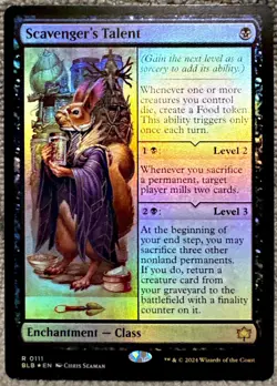 MTG Scavenger's Talent 111 Foil Showcase Bloomburrow Magic The Gathering Card - Image 1