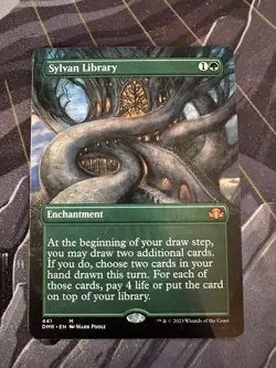 Sylvan Library (Borderless) Dominaria Remastered Regular - Image 1