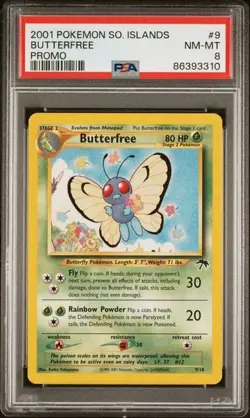 2001 POKEMON SOUTHERN ISLANDS PROMO #9 BUTTERFREE PSA 8 - Image 1