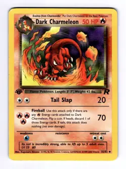 Dark Charmeleon Team Rocket #32 (2000) Uncommon 1st Edition NM Pokemon - Image 1