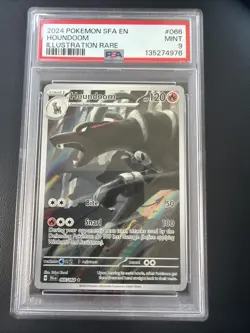 PSA 9 Houndoom 066/064 Illustration Rare SV Shrouded Fable - Image 1