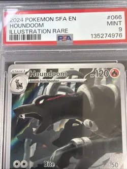 PSA 9 Houndoom 066/064 Illustration Rare SV Shrouded Fable - Image 3