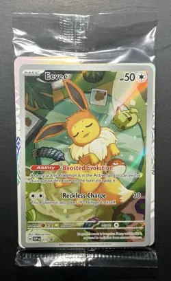 2x Pokemon Prismatic Evolutions Eevee Promo 173 Illustration Holo Sealed - Image 1