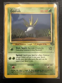 Pokemon TCG Oddish 58/64 Jungle Lightly Played Non Holo - Image 1