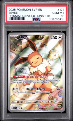 2025 POKEMON SVP EN-SV BLACK STAR PROMO #173 EEVEE PSA 10 - Image 1