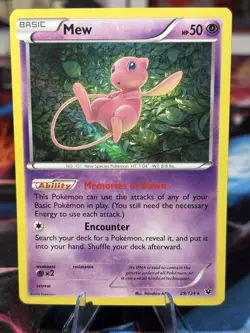 Pokemon 2016 XY Fates Collide Mew 29/124 Holo Rare Lightly Played - Image 1