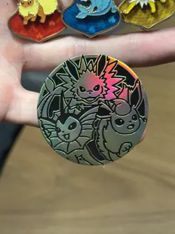 Nintendo Official Pokemon Jolteon Vaporeon Flareon Vmax Collection Pins Set Of 3 - Image 3