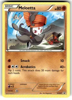 Pokemon TCG Meloetta BW69 Black and White Black Star Promo NM - Image 1