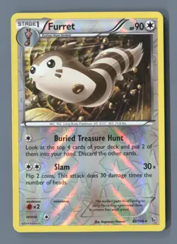Furret 82/106 Rare Flashfire Pokemon Reverse Holo Lightly Played - Image 1
