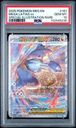 2025 Pokemon Mega Evolution Latias ex Special Illustration Rare #181/132 PSA 10 - Image 1