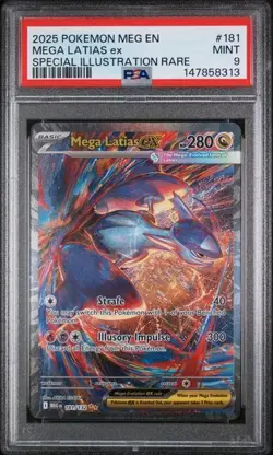 2025 Pokemon Mega Evolution #181 Mega Latias Ex Special Illustration Rare PSA 9 - Image 1