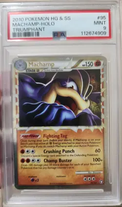 Pokemon Machamp Prime Triumphant Holo Ultra Rare PSA 9 95/102 2010 English - Image 1