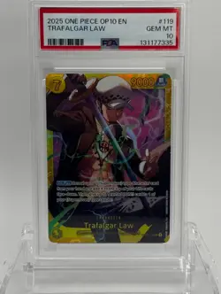 2025 One Piece OP10 Trafalgar Law #119 PSA 10 GEM MT - Image 1