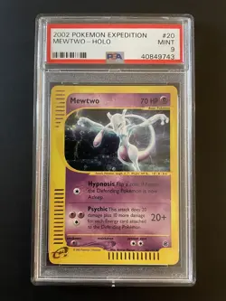 Pokemon Card Mewtwo HOLO / Expedition Wizards / PSA 9 Mint US - Image 1