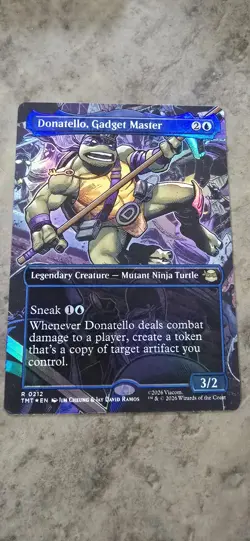Donatello, Gadget Master (Borderless) Teenage Mutant Ninja Turtles Foil MTG NM - Image 1