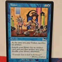 Magic: The Gathering Tinker Blue Sorcery Uncommon Urza's Legacy Mike Raabe Regu… - Image 1