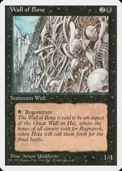 4 Wall of Bone 4x x4 - LP - 4th Edition - SPARROW MAGIC - mtg - Image 1