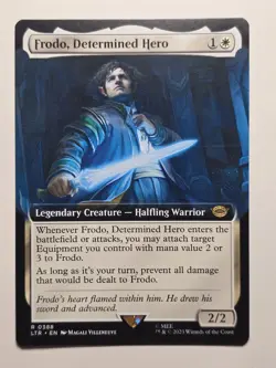 Frodo, Determined Hero (Extended Art) LTR-0388 Lord of the Rings NM+ mtg lotr - Image 1