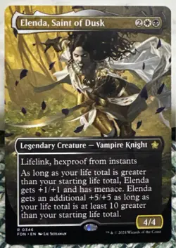 Elenda, Saint of Dusk (Borderless) Foundations Regular 346 Rare - Image 1