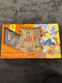 Pokemon TCG Reshiram & Charizard-GX Sealed Premium Collection Box - Image 1