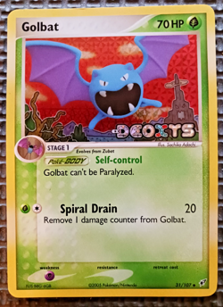 2005 Pokemon Ex Deoxys #31 Golbat Reverse Holo LP - Image 1