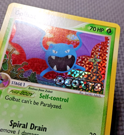 2005 Pokemon Ex Deoxys #31 Golbat Reverse Holo LP - Image 3