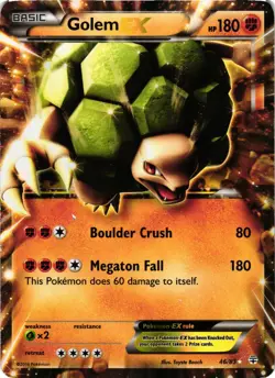 Pokemon TCG Golem EX 46/83 Generations Ultra Rare Holo DMG - Image 1