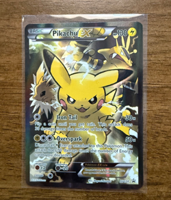 Pikachu EX XY124 XY Black Star Promo 2016 Full Art Holo 130 HP Pokemon Card TCG - Image 1