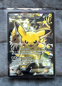 Pikachu EX XY124 XY Black Star Promo 2016 Full Art Holo 130 HP Pokemon Card TCG - Image 3