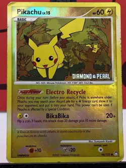Pikachu 94/123 Diamond & Pearl Stamped Reverse Holo Pokemon TCG 2007 MP - Image 3