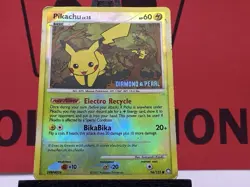 Pikachu 94/123 Diamond & Pearl Stamped Reverse Holo Pokemon TCG 2007 MP - Image 4