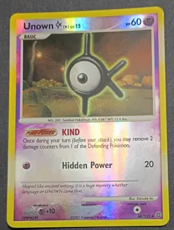 Pokemon - Unown [K] 68/132 - DP Secret Wonders - Reverse HOLO - Vintage 2007 LP - Image 1