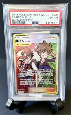 Pokemon Red & Blue Cosmic Eclipse Full Art #234 PSA 10 Gem Mint - Image 1