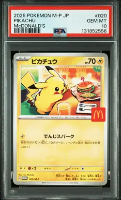 PSA 10 Pikachu Promo 020/M-P MP 2025 Pokemon Card Japanese - Image 2