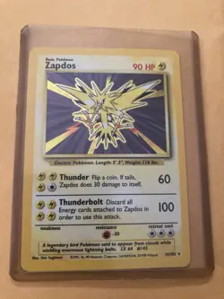 Pokemon Zapdos Base Set Holo Rare Card 16/102 - Image 4