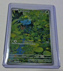 Pokemon TCG Bulbasaur 166/165 Scarlet & Violet 151 Illustration Rare Full Art - Image 1