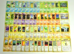 Pokemon card Base Set LOT 60 Old Back Pikachu Squirtle Poliwhirl Charmander etc - Image 1