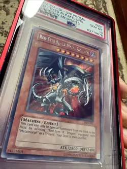 PSA 10 GM 2002 Red Eyes Black Metal Dragon FMR-001 Secret Promo YuGiOh English - Image 1