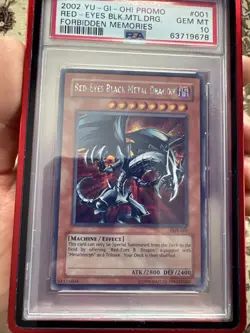 PSA 10 GM 2002 Red Eyes Black Metal Dragon FMR-001 Secret Promo YuGiOh English - Image 4