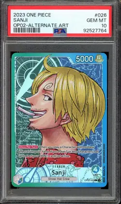 [PSA 10] Sanji OP02-026 - Paramount War Alt Art ONE PIECE - Image 1