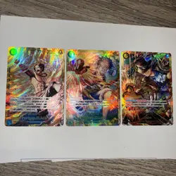 Monkey D Luffy OP13-118 SEC Carrying On His Will Secret Holo W Bonus Cards - Image 2