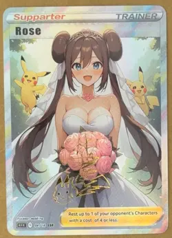 Rosa Full Art Goddess Story Pokemon Waifu Trading Card Holofoil - Image 1