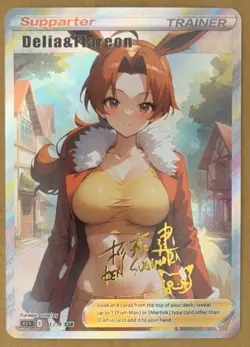 Delia Full Art Goddess Story Pokemon Waifu Trading Card Holofoil - Image 1