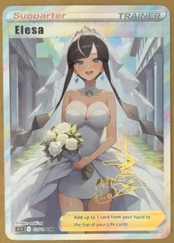 Elesa Full Art Goddess Story Pokemon Waifu Trading Card Holofoil - Image 1