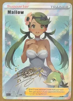 Mallow Full Art Goddess Story Pokemon Waifu Trading Card Holofoil - Image 1