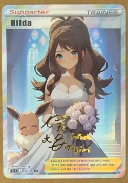 Hilda Full Art Goddess Story Pokemon Waifu Trading Card Holofoil - Image 1