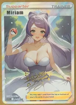 Miriam Full Art Goddess Story Pokemon Waifu Trading Card Holofoil - Image 1