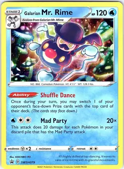 Galarian Mr. Rime - SWSH079 Promo SWSH: Sword & Shield Promo Cards - Image 1