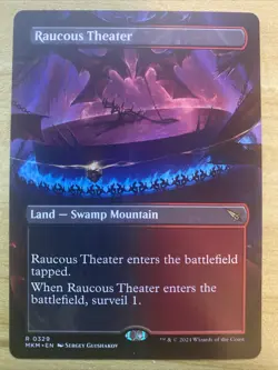 MTG Raucous Theater #0329 Borderless Rare Murders at Karlov Manor Nonfoil Card - Image 1