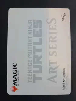Island (Gold Stamped) 38/54 Art Card MTG Ninja Turtles - Image 2